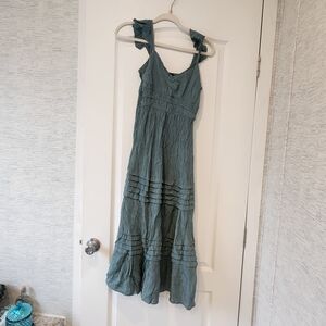 Max + Ash Elegant Sleeveless Maxi Dress in Teal Size M Euc